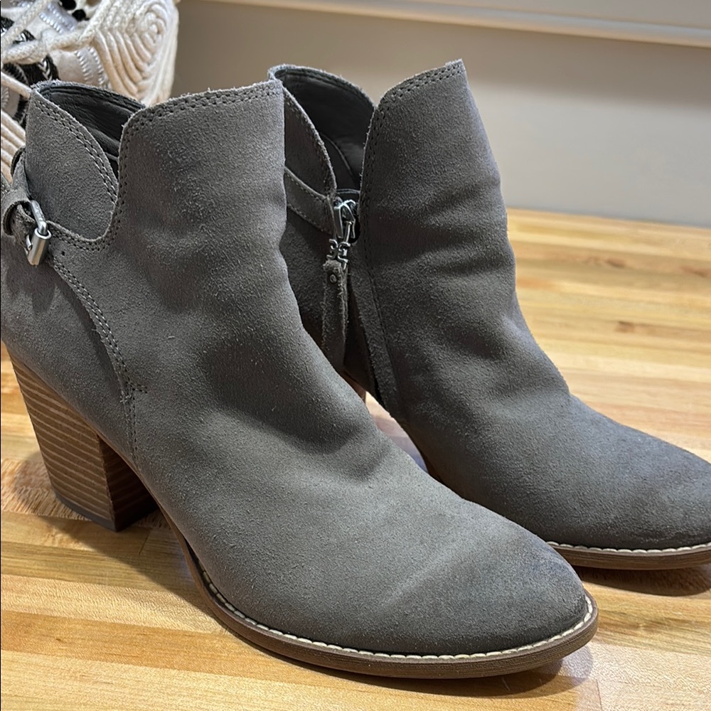 Sam Edelman  Gray Suede Ankle Boots